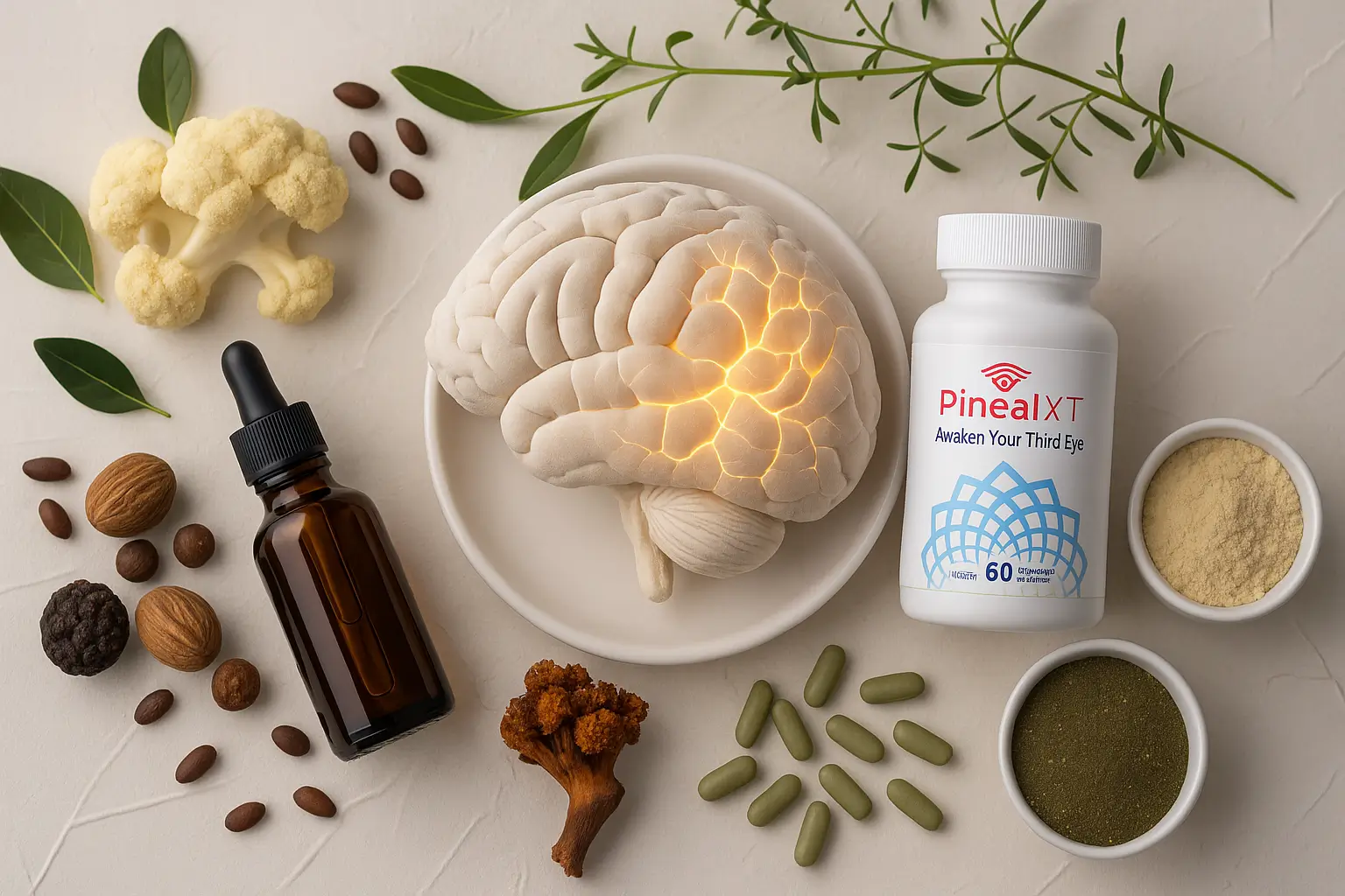 Pineal XT supplement bottle for brain detox and mental clarity