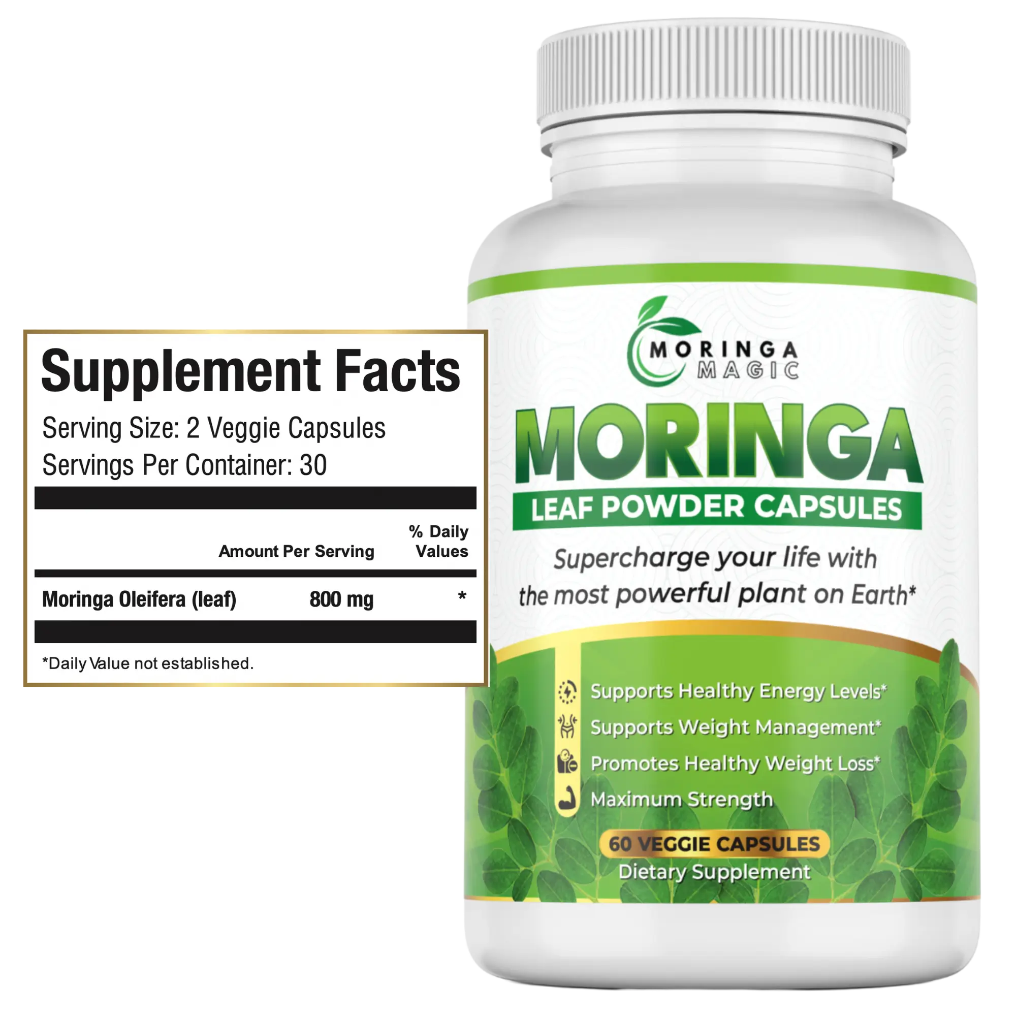 Moringa Magic Supplement Bottle